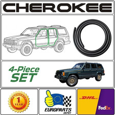 Jeep Cherokee Xj 1984-1996 Door Seal On Body Rubber Weatherstrip 4-piece Set