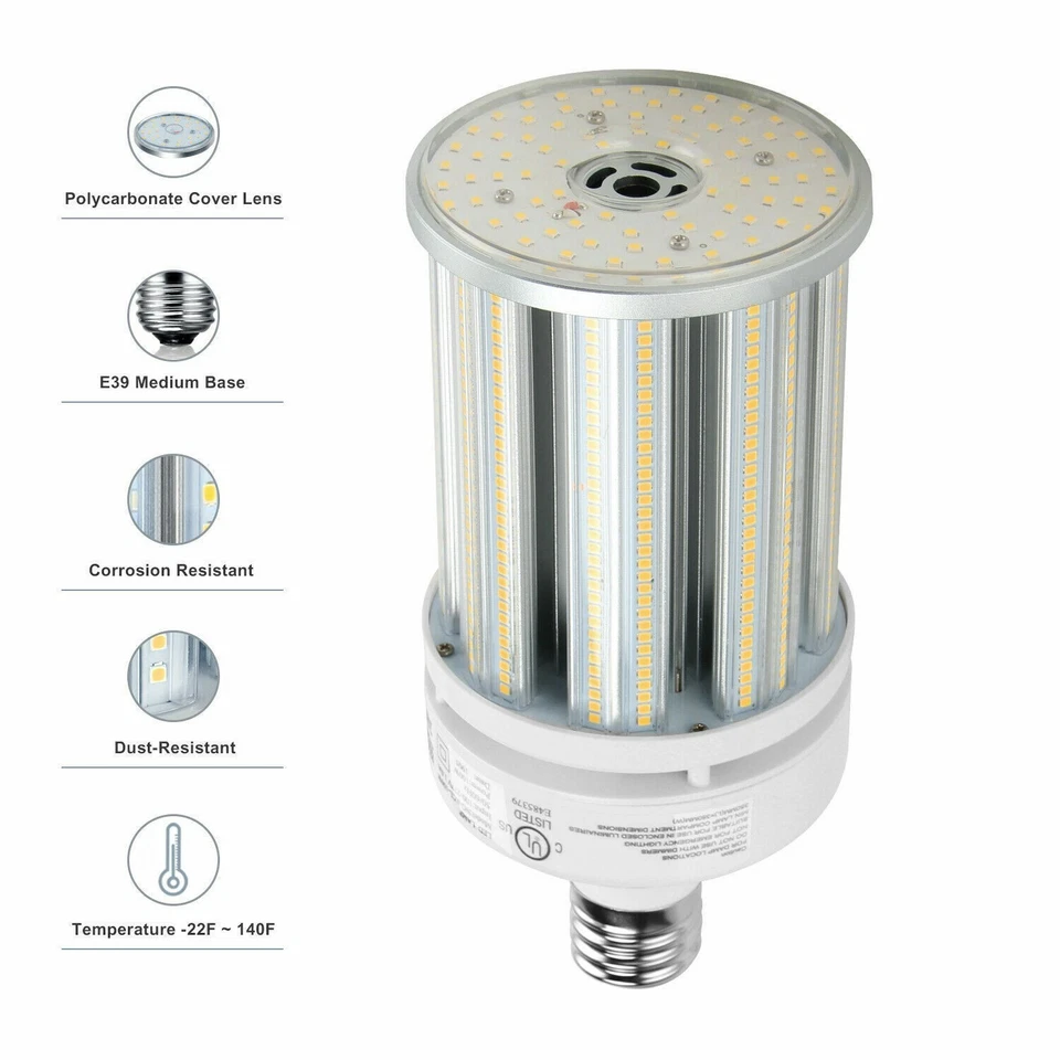 100W LED Corn Bulb Light Replace 400W MH/HPS Warehouse High Bay Light E39 Base - Image 2 of 4