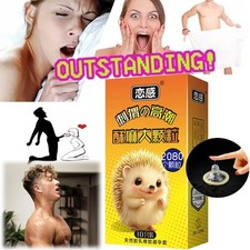 10pcs adult Sensitive Orgasm Thin Latex Condoms Dotted Ribbed Stimulate Vaginal