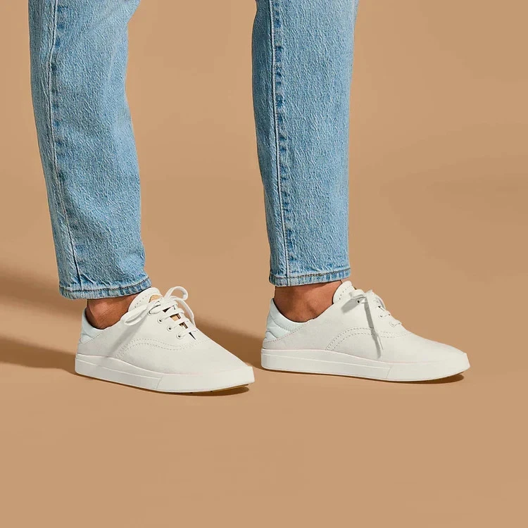 Zapatillas deportivas de lona para mujer OluKai Kohu talla 10 $100 en blanco roto Foto 2 de 4