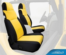 Premium Genuine Neoprene Tailored Front Rear Seat Covers For Jeep Wrangler Tj