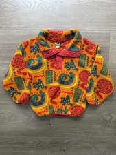 1990s LL Bean Animal Print Snap T Pullover Fleece Kids