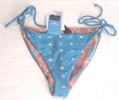 ONEILL BLUE Delores Tile Maracas  Reversible Bottoms Med NEW