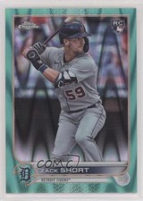 2022 Topps Chrome Sonic Aqua RayWave Refractor 28/199 Zack Short #86 09br