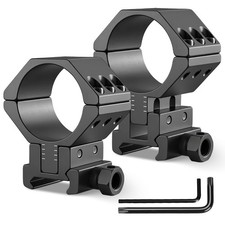 2Pcs 34mm Scope Rings Mount Aluminum Adjustable height and angle 20mm Rail Mount