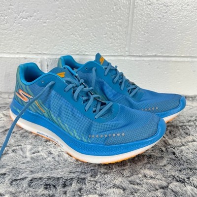 Skechers GOrun Razor Excess Blue Orange Hyper Burst / Womens Size 10