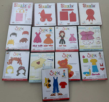 Lot of 13 Sizzix Originals Dies Baby Dress-up Clothes Hairs School Supplies etc.