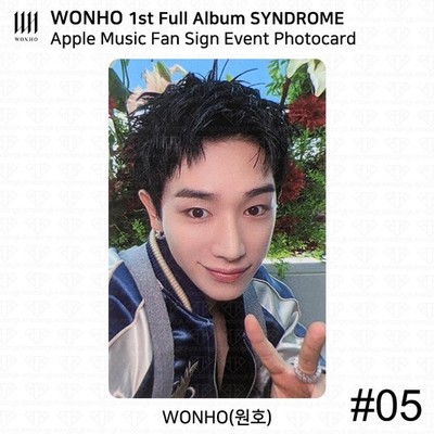 WONHO 1st Full Album SYNDROME Applemusic Fan Sign Event Photocard