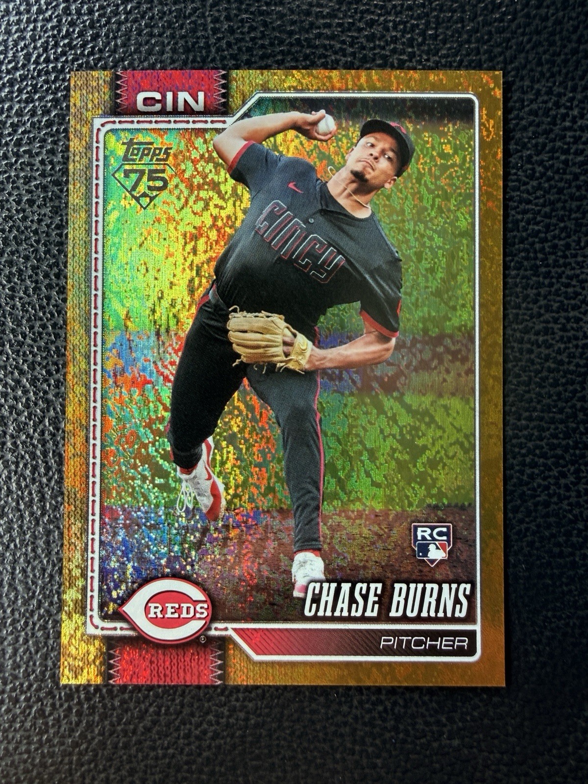 2026 Topps Series 1 Chase Burns Gold Holo Foil /50 SP (RC) #312