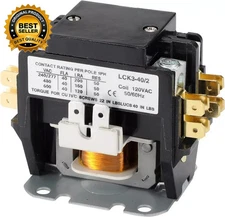 120V Coil 2 Pole FLA 40 Amp Definite Purpose AC Contactor