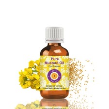 Pure Mustard Oil (Brassica juncea) Cold-Pressed Oil for Skin, Hair & Massage