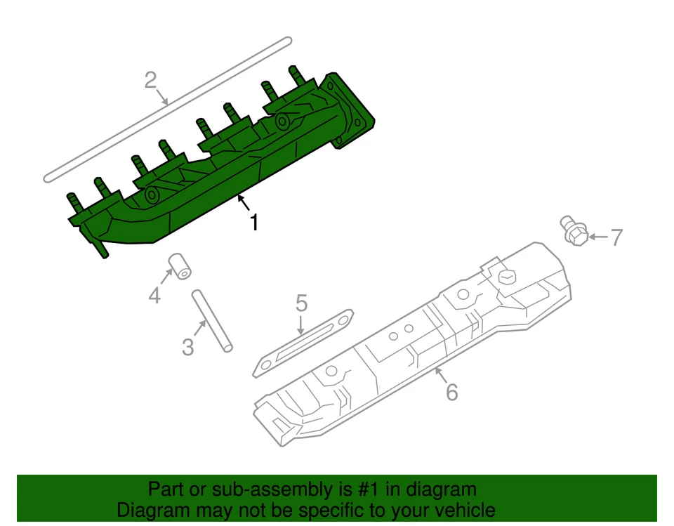 Nissan TITAN XD 2016-2019 genuino - colector de escape 14004-EZ40B Foto 2 de 2
