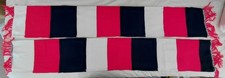2x 1990's Vintage Red, Blue, White Bar Pattern Knitted England Scarf Scarves