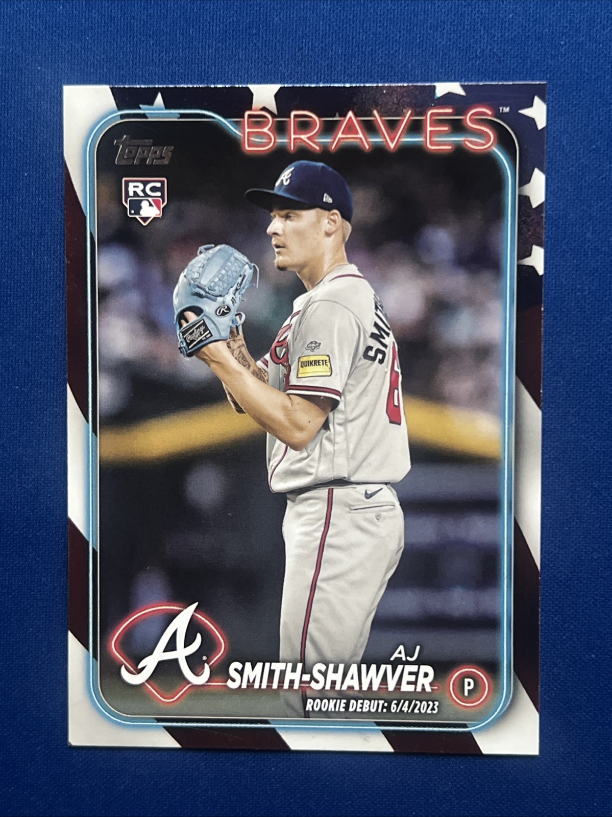 2024 Topps Update  Rookie Debut AJ Smith-Shawver Independence Day /76 (RC)