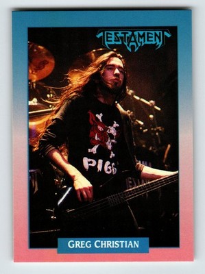 Testament Greg Christian 1991 Rockcards Brockum #74 Metal Bass Guitar