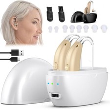 NEW A Pair of Digital Hearing Aid Kit Behind the Ear Sound Voice Amplifier