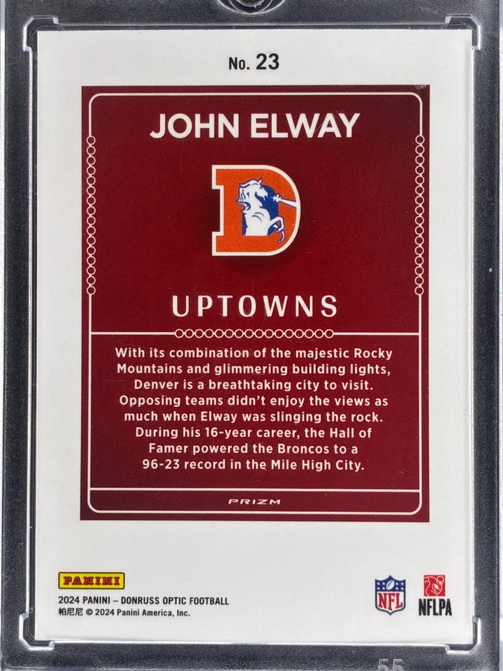 2024 Panini Donruss Optic John Elway #23 Uptowns Denver Broncos Case Hit SSP - Image 4 of 4
