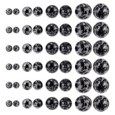 1box 179pcs 4 Sizes Snowflake Beads Round 4 10mm Hole: 1mm Beadwork