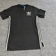 Adidas T-Shirt Mens Size S Black Trefoil 3-Stripe Short Sleeve Athletic Gym Top