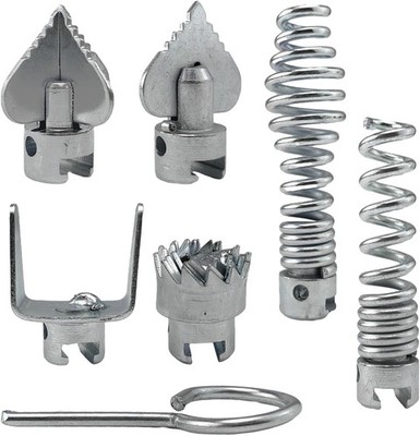 7Pcs Drain Cleaner Combination Cutter Head Set, 16mm Dredging 7pcs 