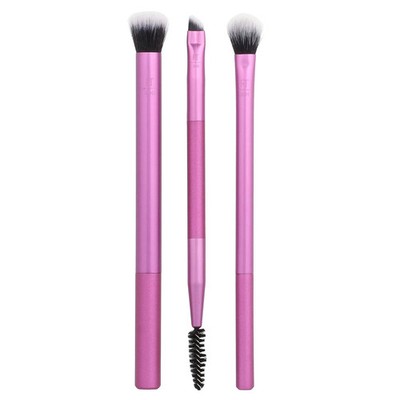 Real Techniques 2-Pack Eye Shade + Blend Set Makeup Tool Brush Trio 1529 Purple