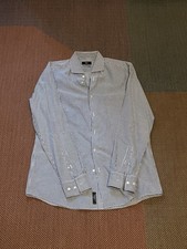 Hugo Boss Men's Albini Dress Shirt Size 16.5/42 Slim Fit - Blue Plaid Button Up
