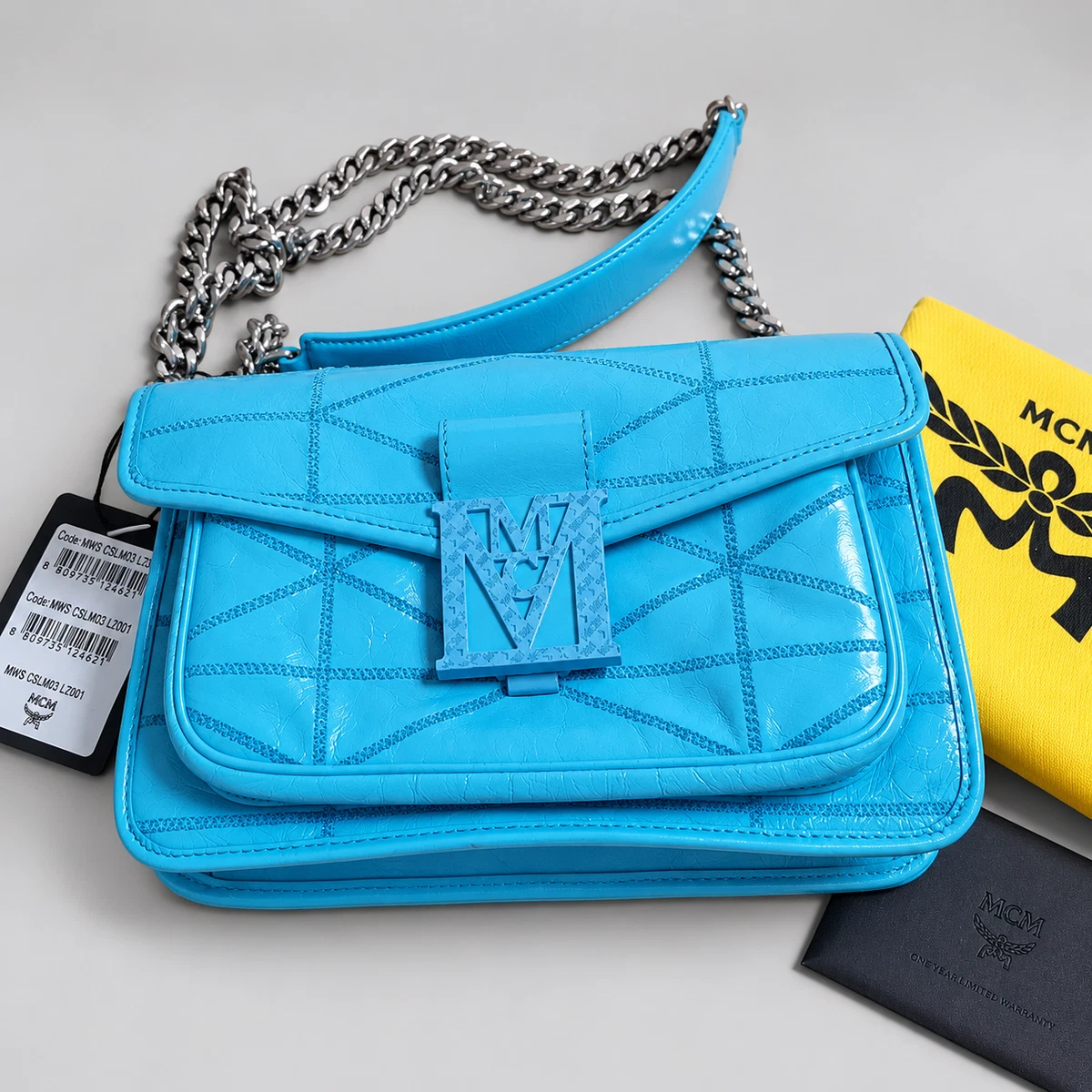25+ MCM Leather Exterior Blue Bags & Handbags for Women for sale