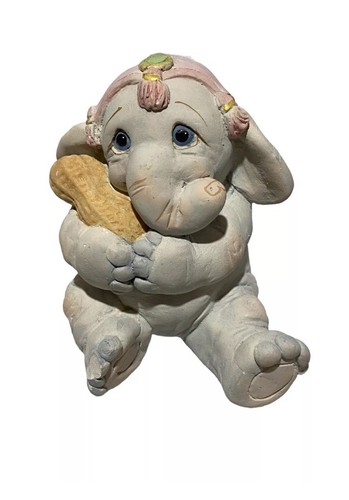 Dreamsicles Peanut Gallery Elefant Figur Feder signiert Kristin'98 Vintage - Bild 7 von 7