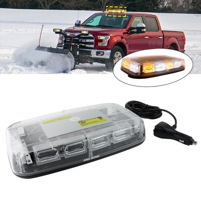48 LED Notfall Lamp Gelb+Weiß Auto KFZ Magnet Strobe Licht Warnleuchte 12V-24V