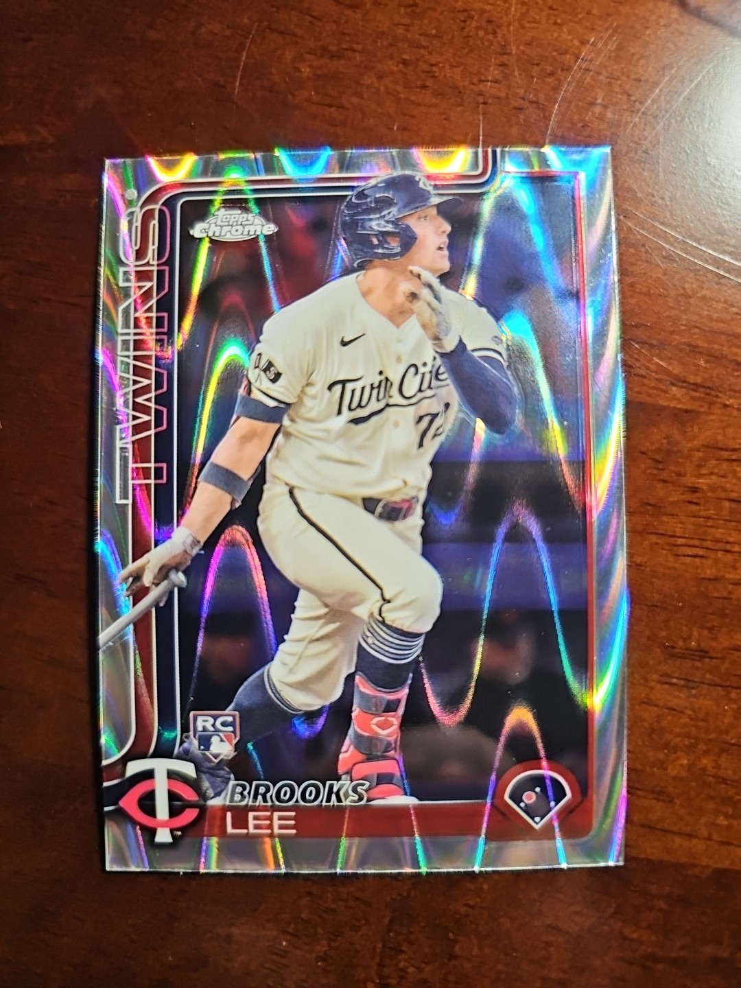 2025 Topps Chrome - Brooks Lee #234 RayWave Refractor (RC) Rookie Twins
