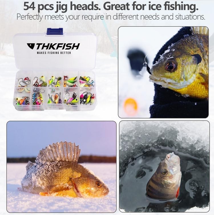 best crappie lures for ice fishing Jigs Kit, 25PCS Marabou Jigs Fishing Hooks Assortment Ball Head Fishing Jigs Hook Panfish Walleye Bass Bluegill 1/8oz : Sports & Outdoors 10 Crappie Underspin Jigs Ice Fishing With Horizontal Hard