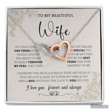 To My Wife Love Necklace Gift from Husband, Birthday Christmas Anniversary Jewel