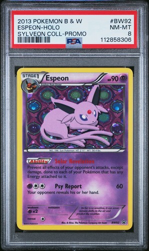 2013 POKEMON BLACK STAR PROMO ESPEON #BW92 HOLO PSA 8 NM #112858306