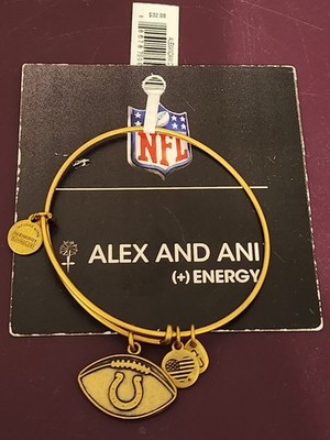 Alex and Ani NFL Indianapolis Colts Rafaelian Gold Bracelet  2015 Brand New
