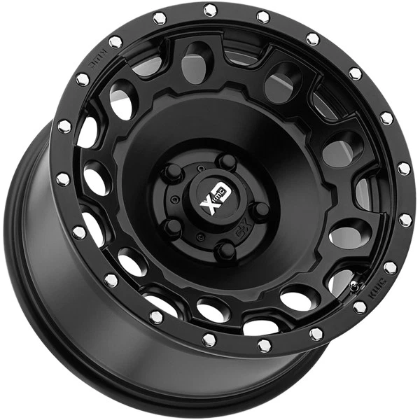 (Set of 4) XD Series XD129 Holeshot 17x8.5 5x120 +34mm Satin Black Wheels Rims Foto 3 de 4