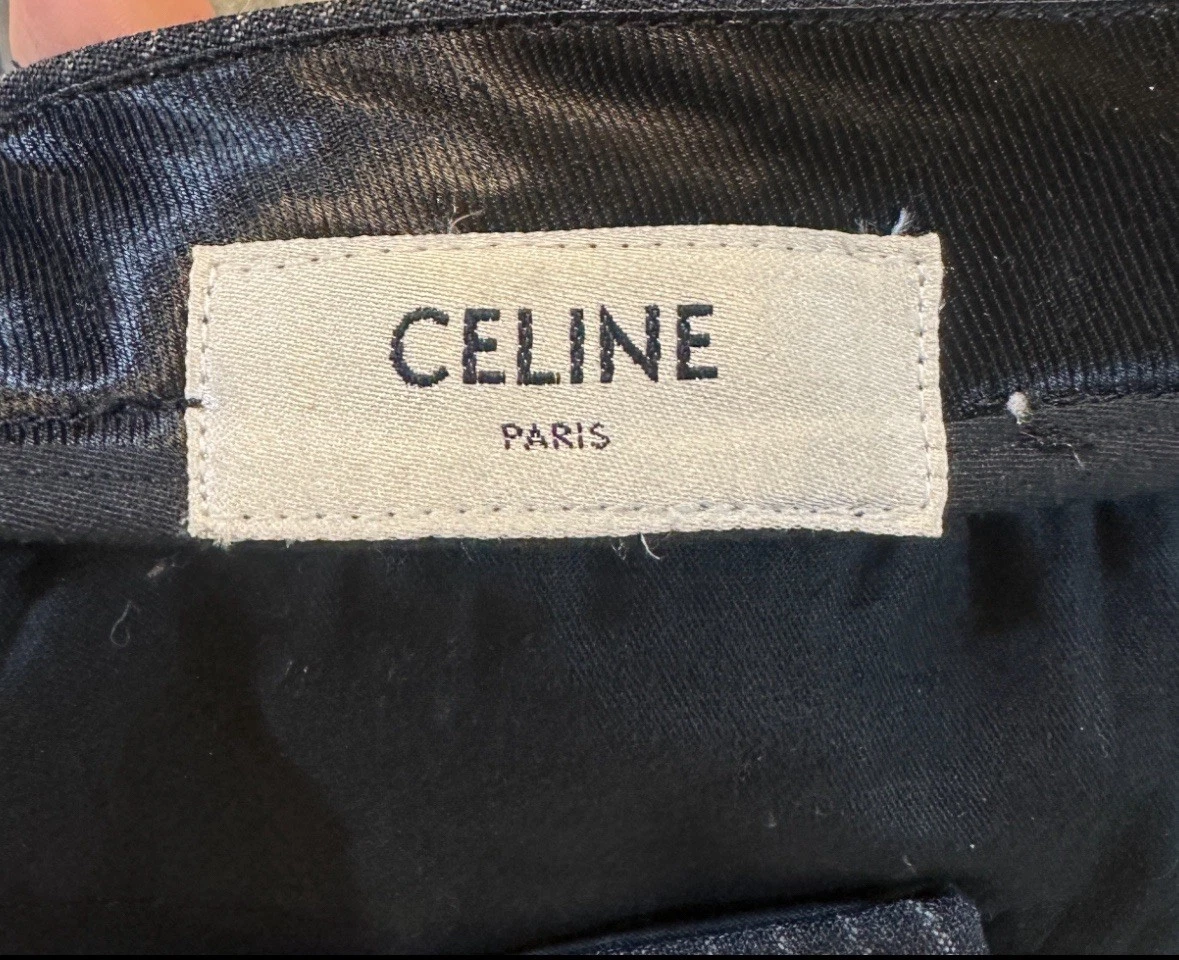 Pantalone vestito svasato a righe Celine