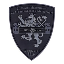 Abzeichen Polizei NRW 2.BFE Wuppertal 2019 grau PVC