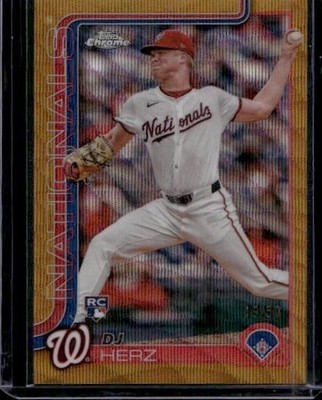2025 Topps Chrome #270 DJ Herz Gold Wave Refractors #/50