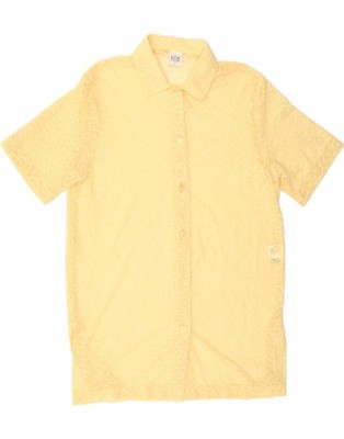 Vicini Damen Kurzarm Shirtkleid UK 14 Large gelb Polyamid CH04