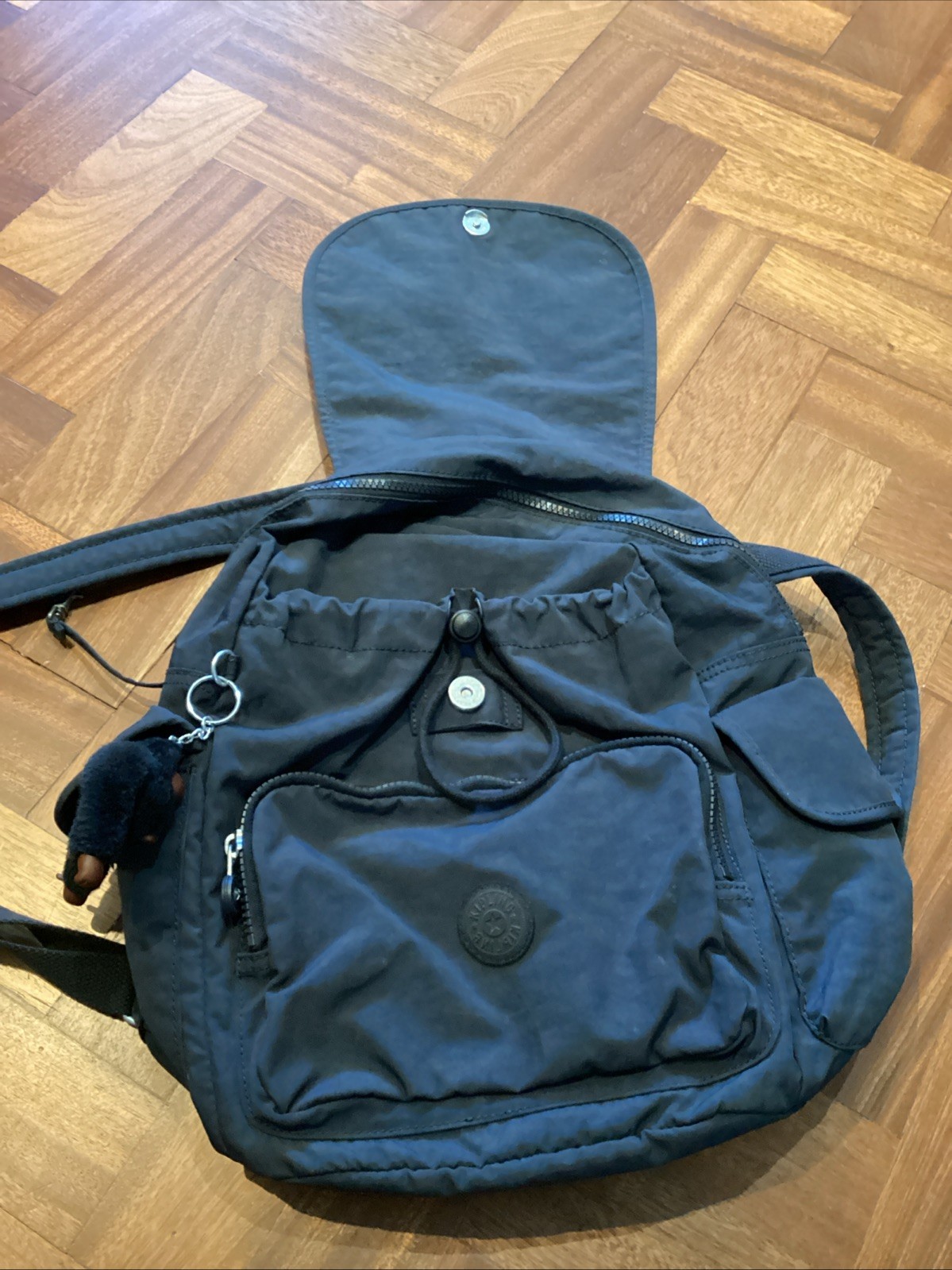Kipling Navy Blue Backpack Rucksack Shoulder Hand… - image 7