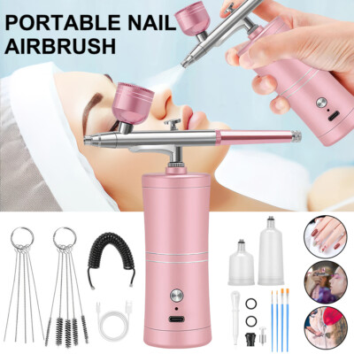 Portable Air Compressor Set Airbrush Paint Spray Gun Nail Art Tattoo Airbrush