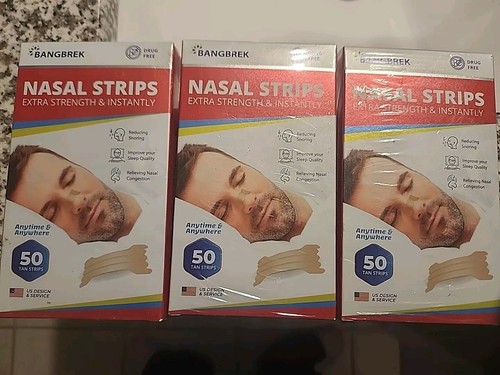 NIB 3 pk (150strips) Nasal Strips XStrength Instantly Reduce Snoring Exp 10/25