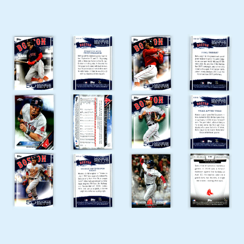 Mookie Betts Lot 100 Baseball Cards 2019 Boston Red Sox Set Collection MLB NM - Picture 3 of 20