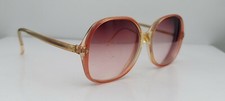 Vintage Adensco Pamela 5032 Peach Gold Oval Sunglasses Frames France