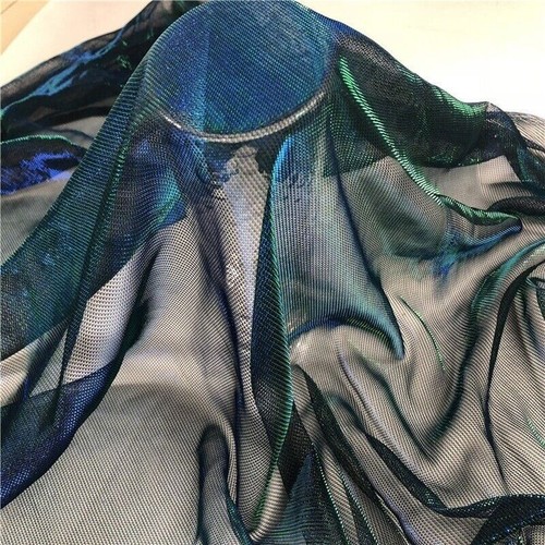 1M DIY Fairy Mesh Fabric Gauze Metallic Flashing Designer Dress Sewing Material - Picture 6 of 30