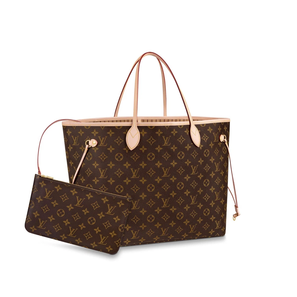 NEW! Authentic Louis Vuitton Monogram/Beige Canvas Neverfull MM-W 