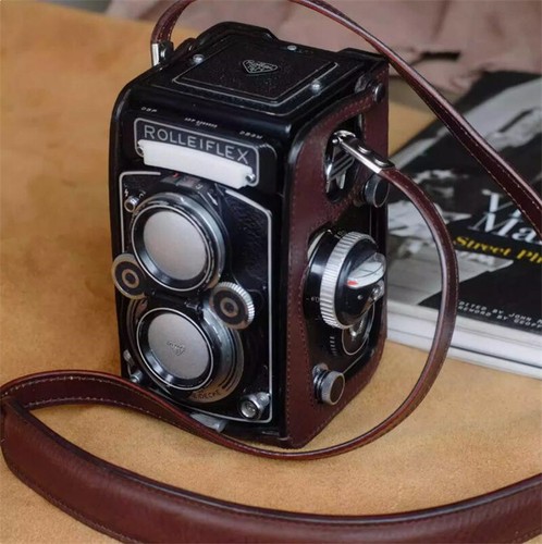 Rolleiflex 3.5f2.8f Handmade Genuine Leather Half Camera Case Bag Cover - Picture 3 of 19