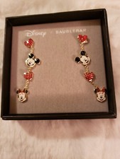 Disney x Baublebar Mickey Minnie Mouse Rhinestone Heart Earrings Valentines