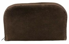 Genuine Suede Leather Handgun Pistol Revolver Case USA Made 13