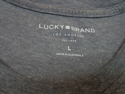 Lucky Brand Always Wear The Clovers Gray T-Shirt Size Large - Picture 3 of 7